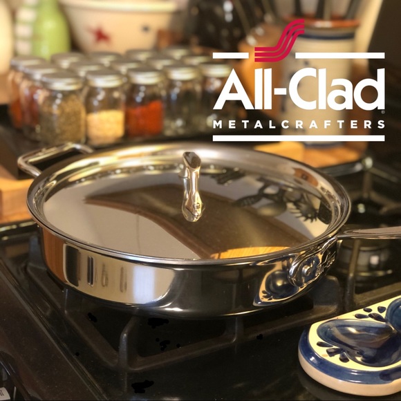 All-Clad Other - HP🎉NWOT! D3 Stainless 3-ply Sauté Pan w/Lid, 3 qt